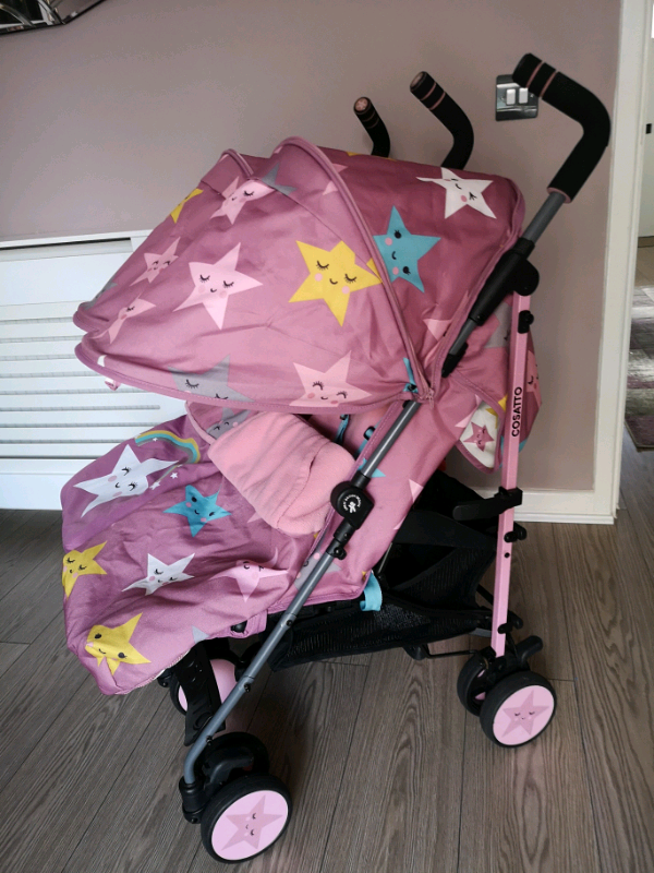 cosatto star double buggy